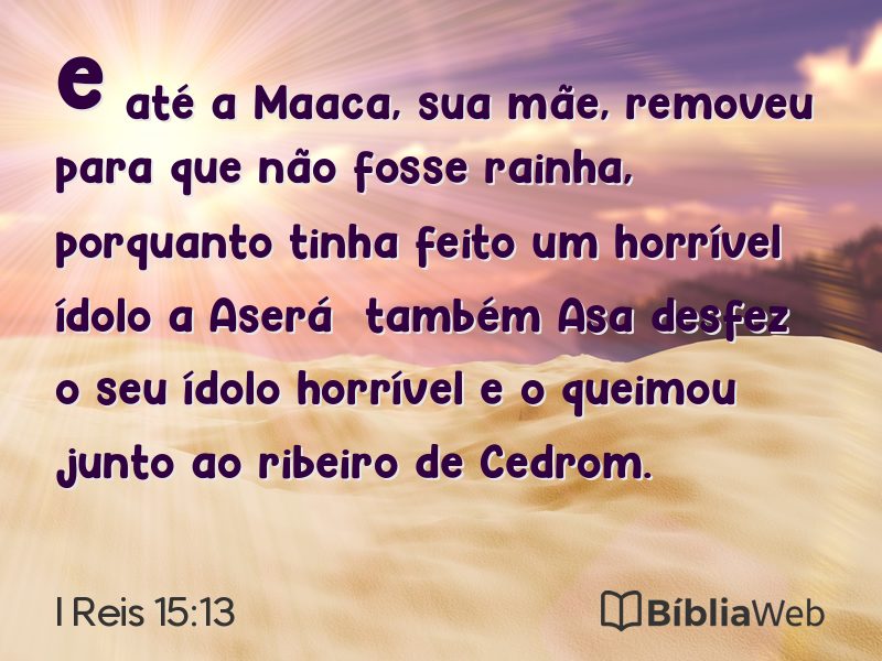 I Reis 15:13 em imagem para compartilhar