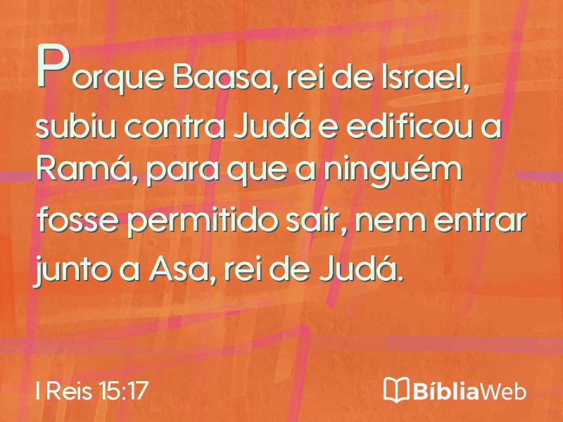 I Reis 15:17 em imagem para compartilhar