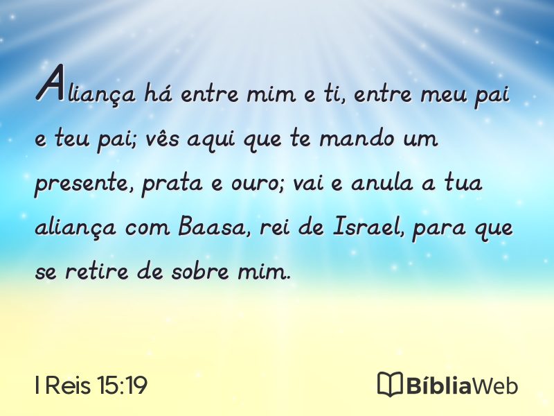 I Reis 15:19 em imagem para compartilhar