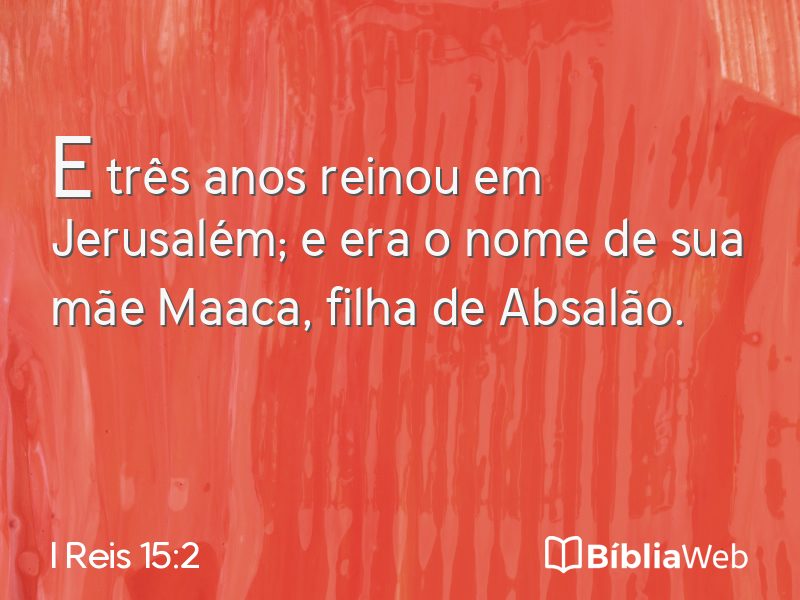 I Reis 15:2 em imagem para compartilhar
