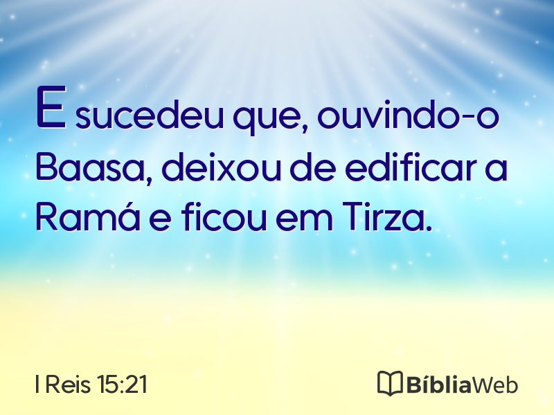 I Reis 15:21 em imagem para compartilhar