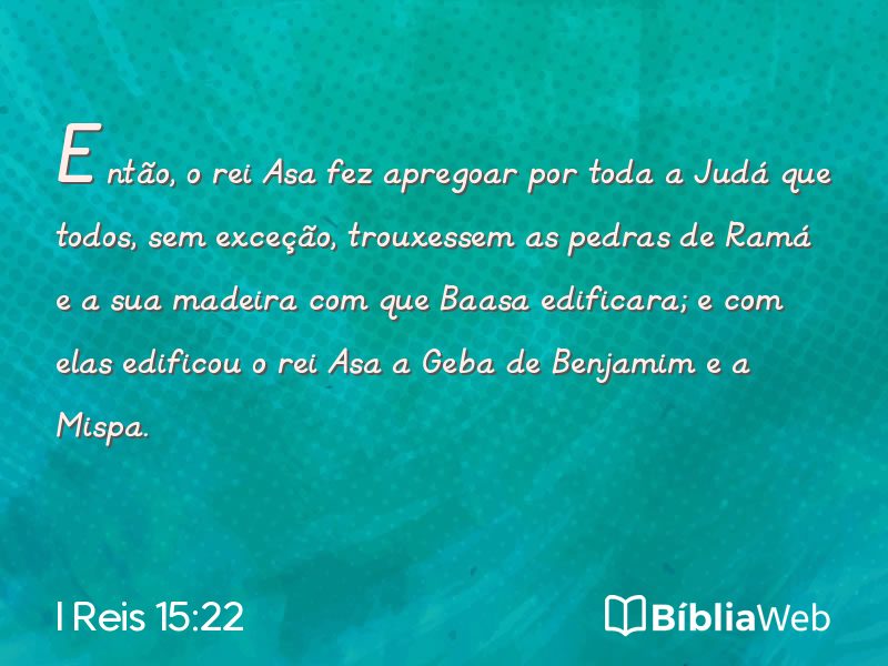 I Reis 15:22 em imagem para compartilhar