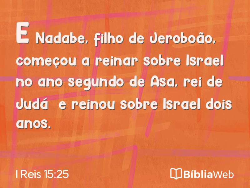 I Reis 15:25 em imagem para compartilhar