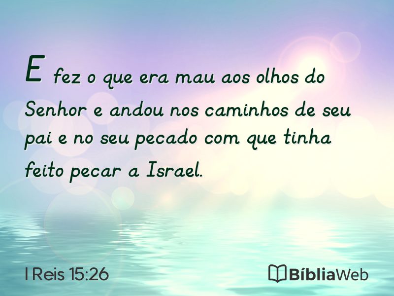 I Reis 15:26 em imagem para compartilhar