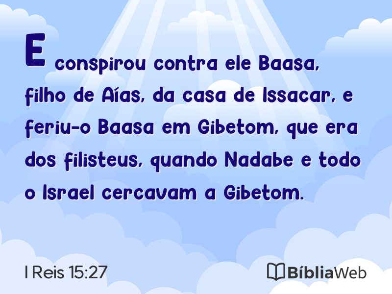 I Reis 15:27 em imagem para compartilhar