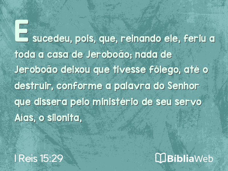 I Reis 15:29 em imagem para compartilhar