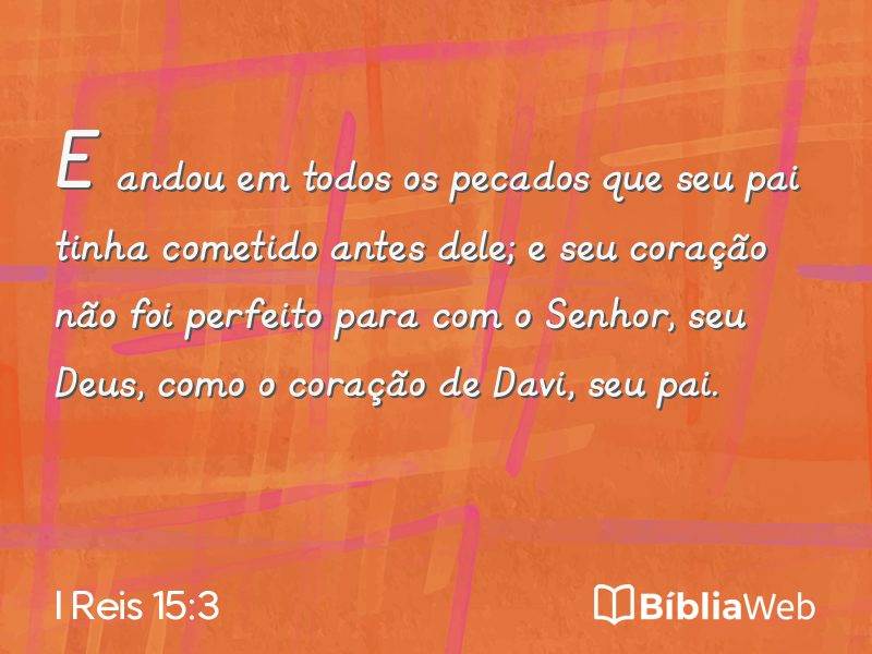 I Reis 15:3 em imagem para compartilhar