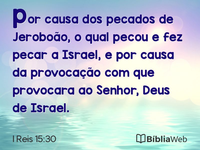 I Reis 15:30 em imagem para compartilhar