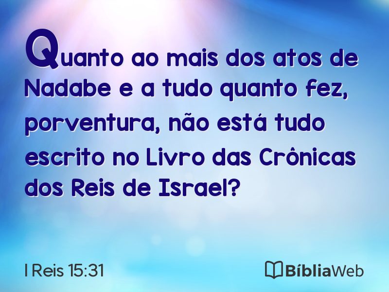 I Reis 15:31 em imagem para compartilhar