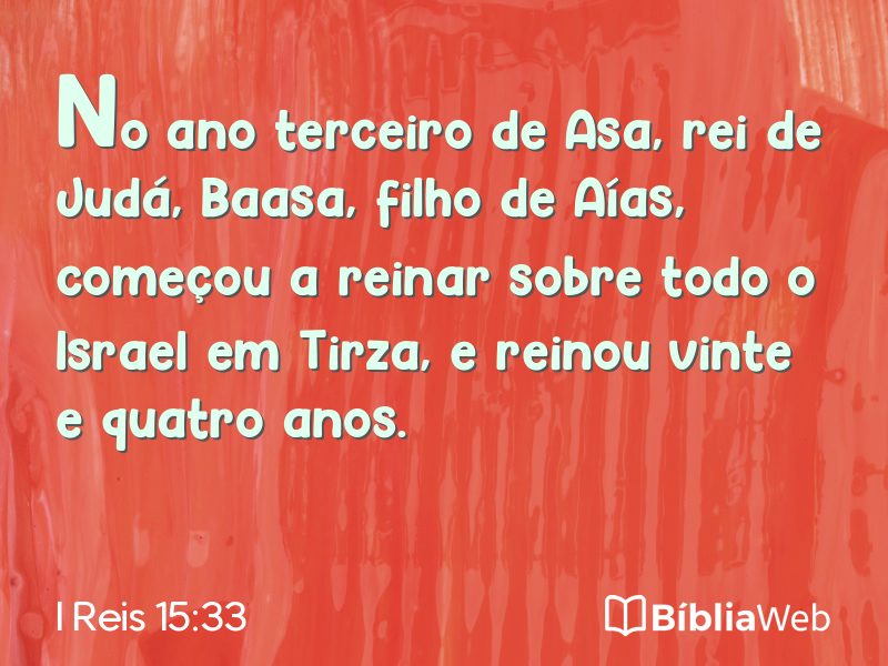 I Reis 15:33 em imagem para compartilhar