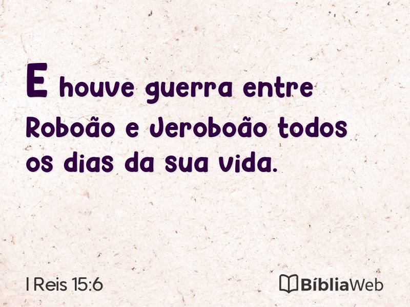 I Reis 15:6 em imagem para compartilhar