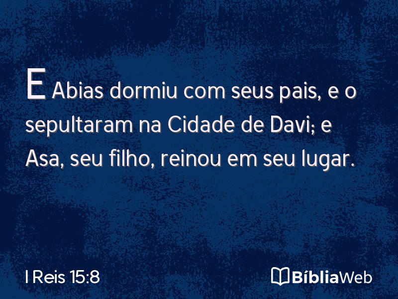I Reis 15:8 em imagem para compartilhar