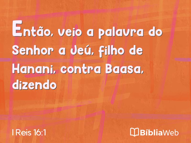 I Reis 16:1 em imagem para compartilhar