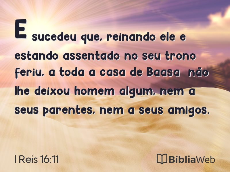 I Reis 16:11 em imagem para compartilhar