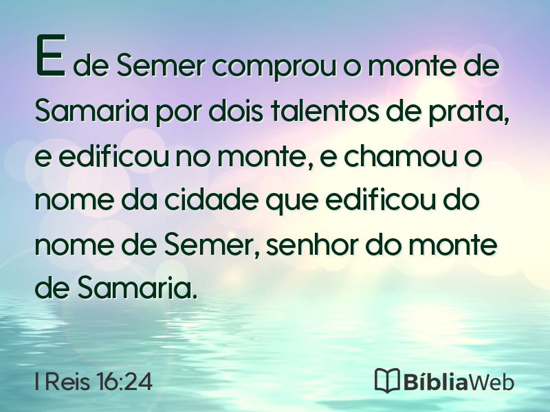 I Reis 16:24 em imagem para compartilhar