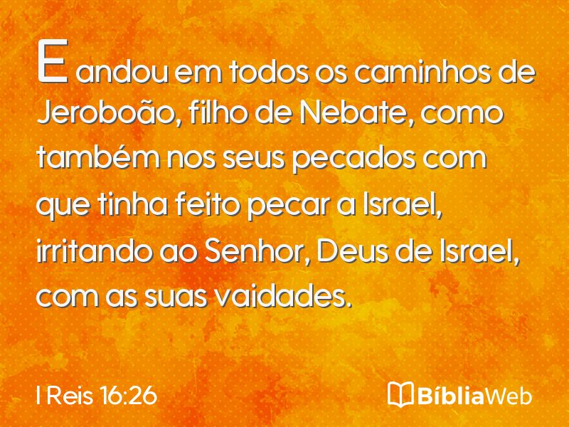 I Reis 16:26 em imagem para compartilhar