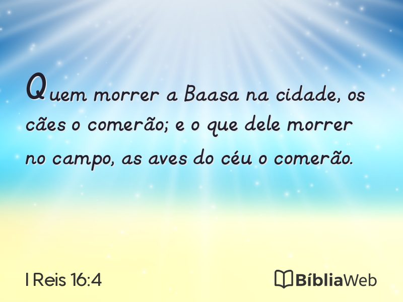 I Reis 16:4 em imagem para compartilhar