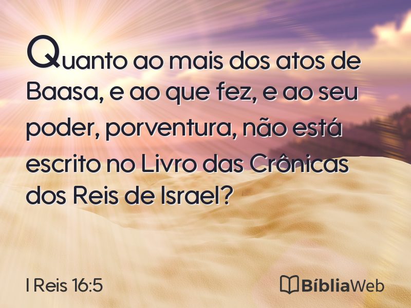 I Reis 16:5 em imagem para compartilhar