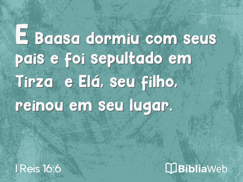 I Reis 16:6 em imagem para compartilhar