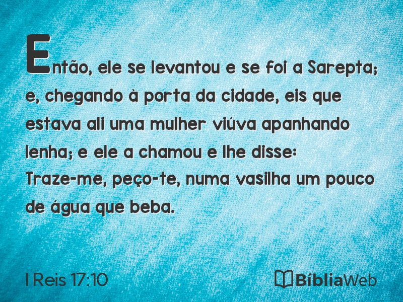 I Reis 17:10 em imagem para compartilhar