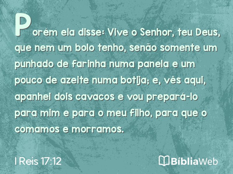 I Reis 17:12 em imagem para compartilhar