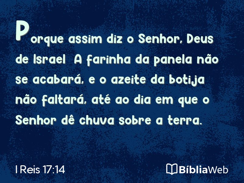I Reis 17:14 em imagem para compartilhar