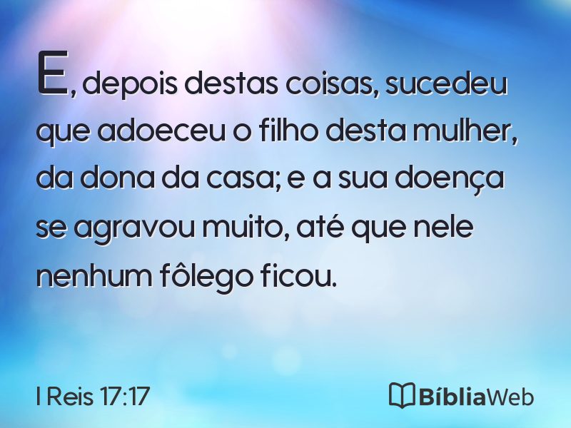I Reis 17:17 em imagem para compartilhar
