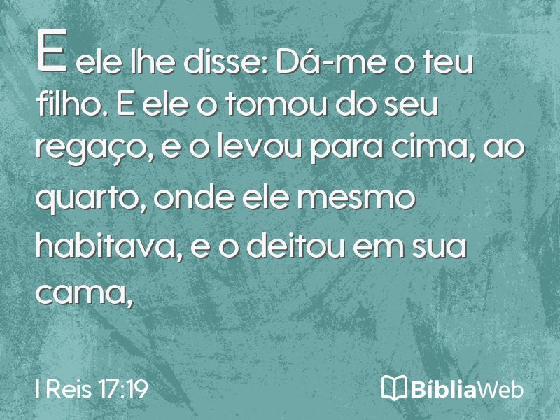 I Reis 17:19 em imagem para compartilhar