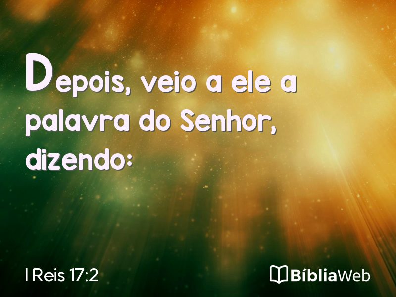I Reis 17:2 em imagem para compartilhar