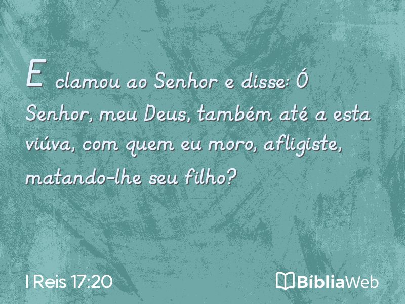 I Reis 17:20 em imagem para compartilhar