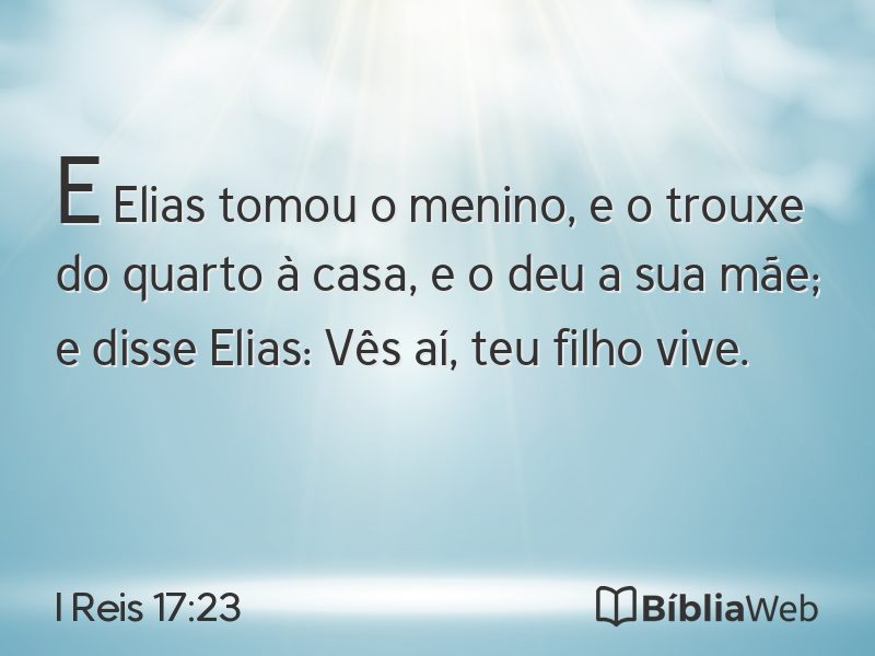I Reis 17:23 em imagem para compartilhar