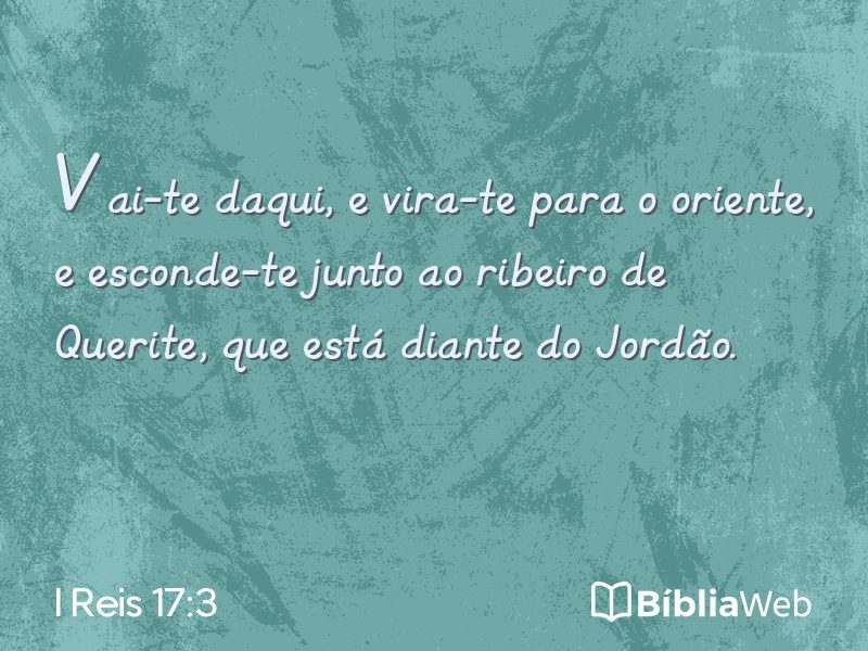 I Reis 17:3 em imagem para compartilhar