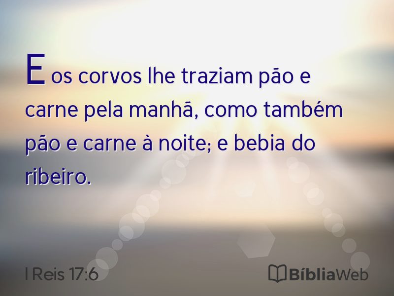 I Reis 17:6 em imagem para compartilhar