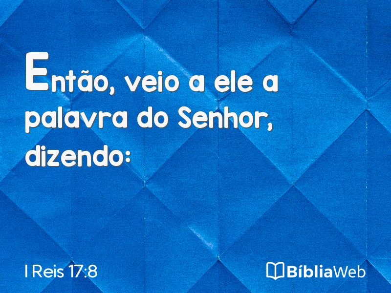 I Reis 17:8 em imagem para compartilhar