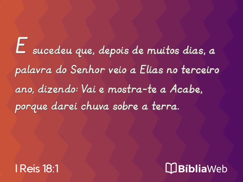 I Reis 18:1 em imagem para compartilhar
