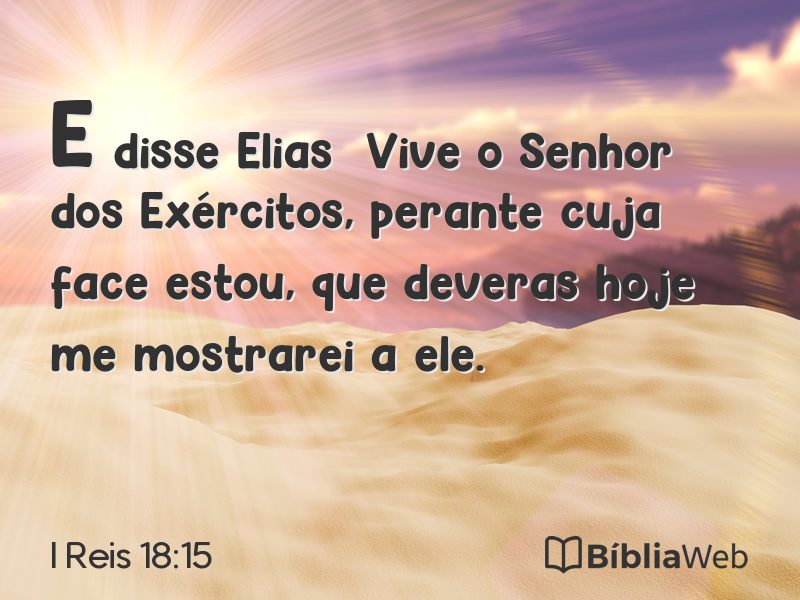 I Reis 18:15 em imagem para compartilhar