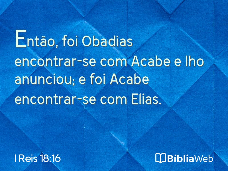 I Reis 18:16 em imagem para compartilhar