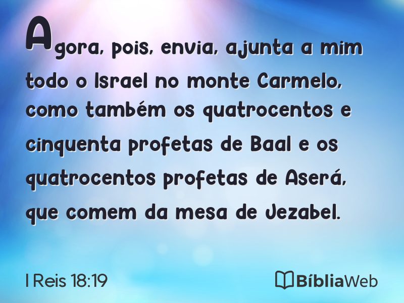 I Reis 18:19 em imagem para compartilhar