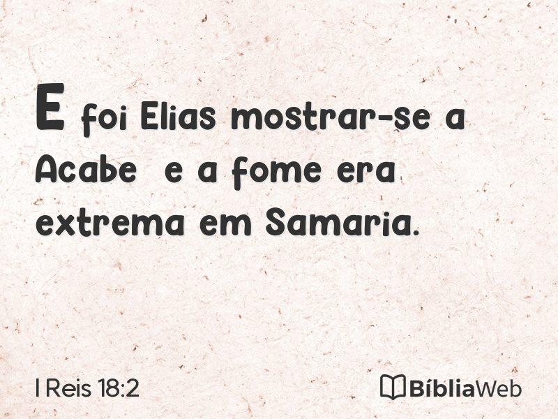 I Reis 18:2 em imagem para compartilhar