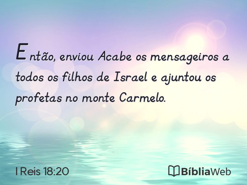 I Reis 18:20 em imagem para compartilhar
