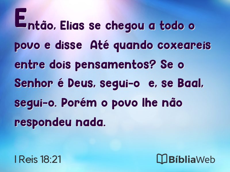 I Reis 18:21 em imagem para compartilhar