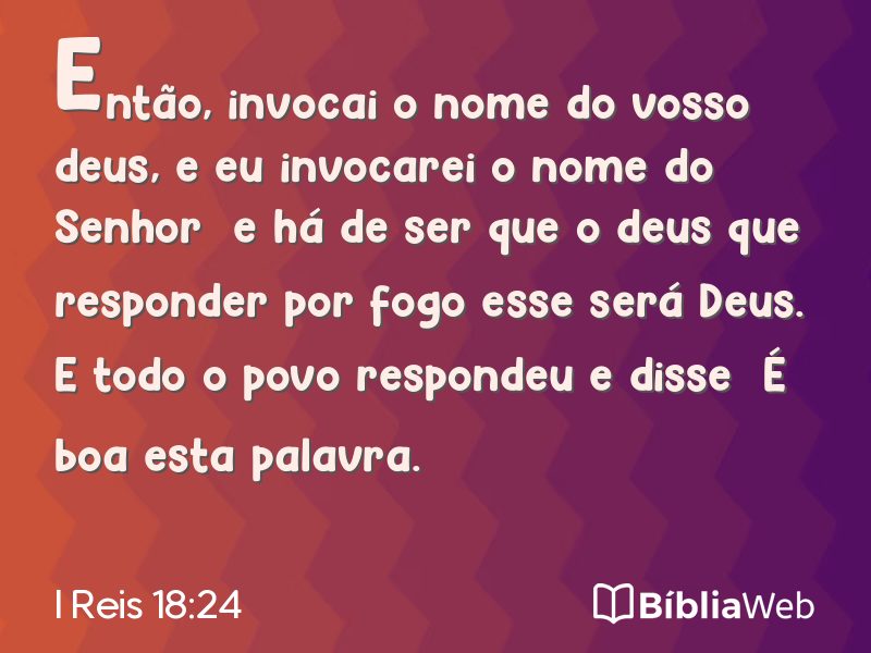 I Reis 18:24 em imagem para compartilhar