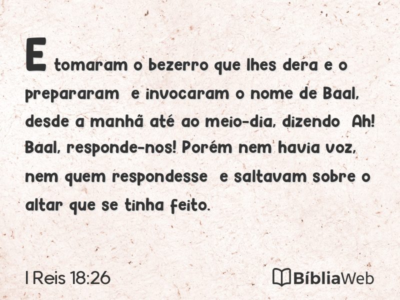 I Reis 18:26 em imagem para compartilhar