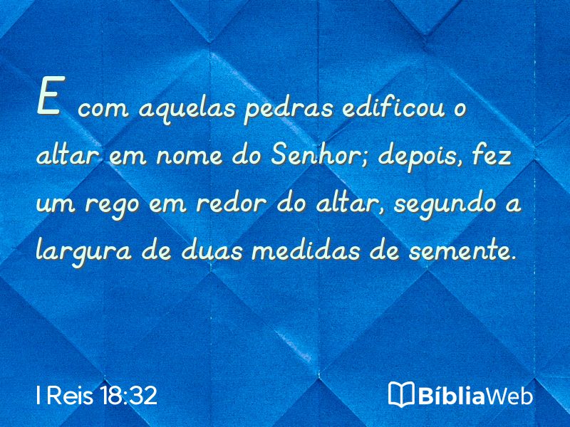 I Reis 18:32 em imagem para compartilhar