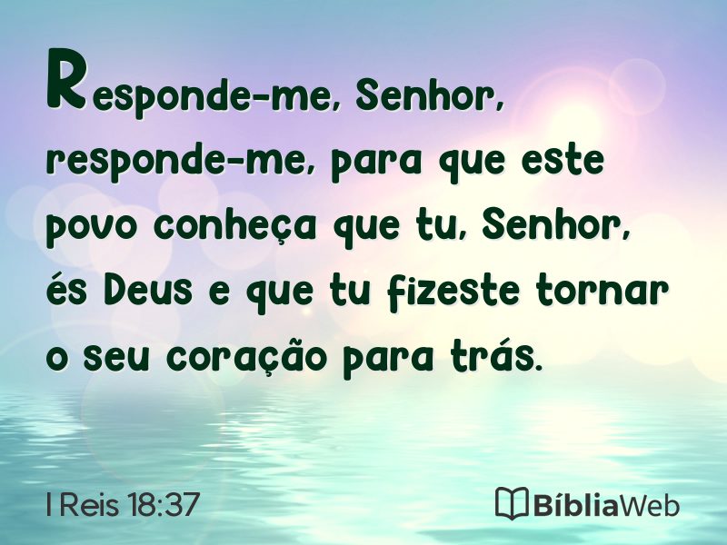 I Reis 18:37 em imagem para compartilhar