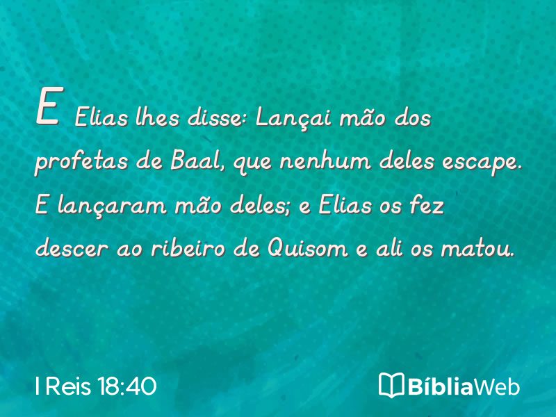 I Reis 18:40 em imagem para compartilhar