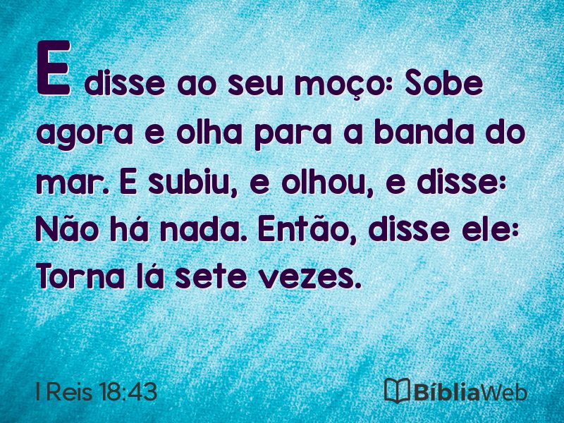 I Reis 18:43 em imagem para compartilhar