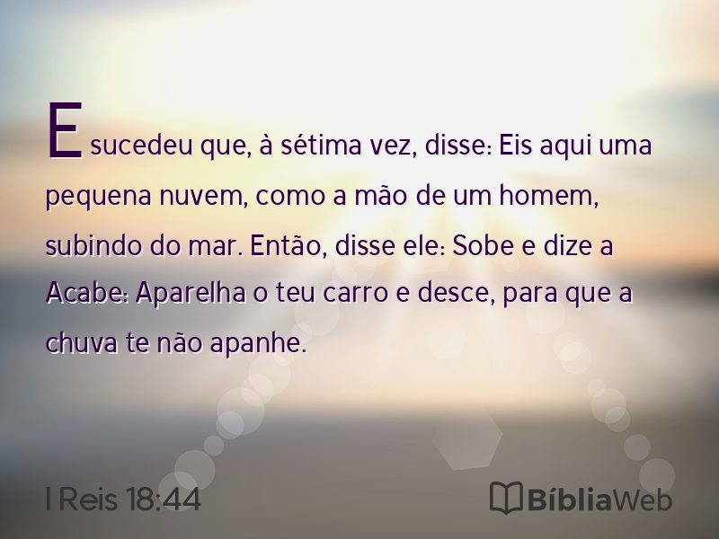 I Reis 18:44 em imagem para compartilhar