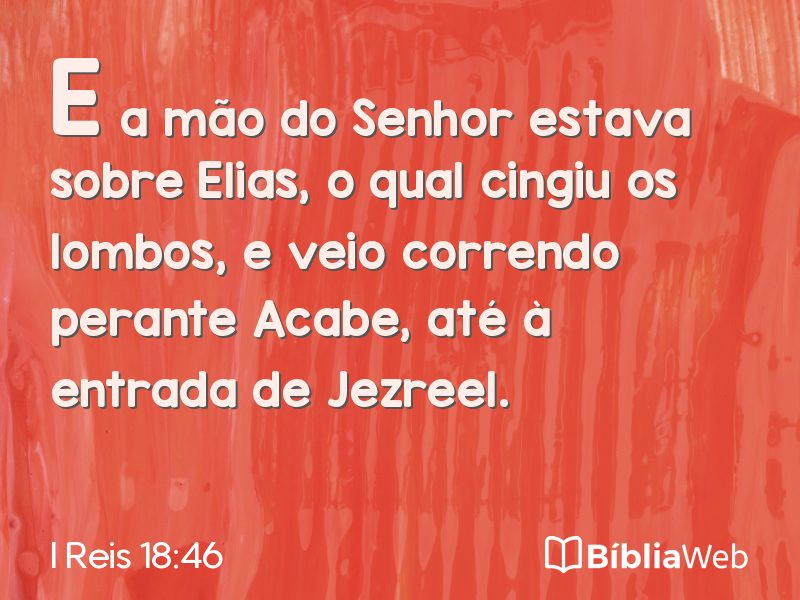 I Reis 18:46 em imagem para compartilhar