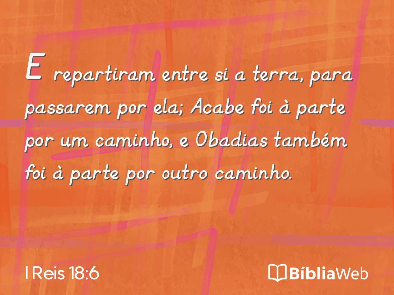 I Reis 18:6 em imagem para compartilhar